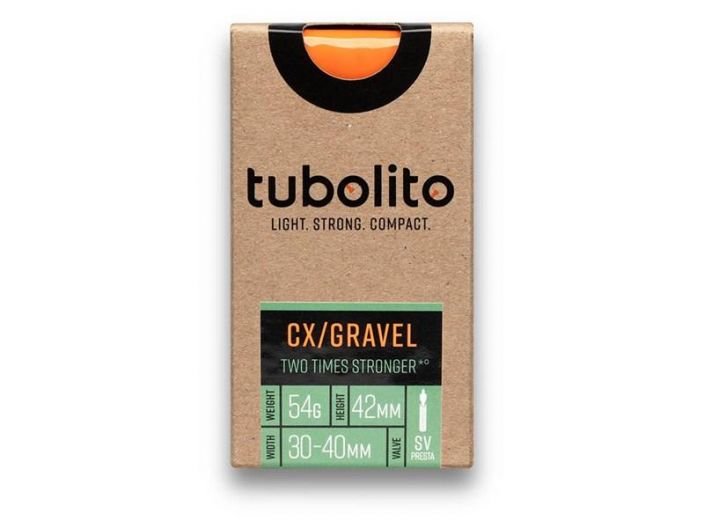 Tubolito Tubo-CX/Gravel 700 x 30-47C Presta 42 mm Erittain kevyt ja pieneen tilaan meneva sisarengas. Koko: 700 x 30-47mm