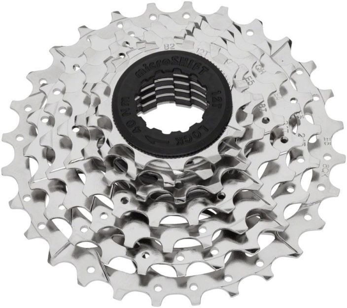 Microshift 12-28T 7sp 7-vaihteinen pakka. Sram/Shimano 12-28 12-13-15-18-21-24-28