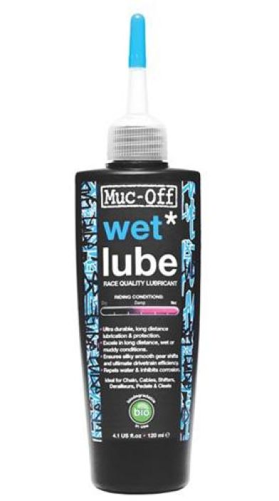 Muc-Off Wet Lube 120ml Ketuoljy suunniteltu maralle ja mutaiselle kelille. 120ml pullo