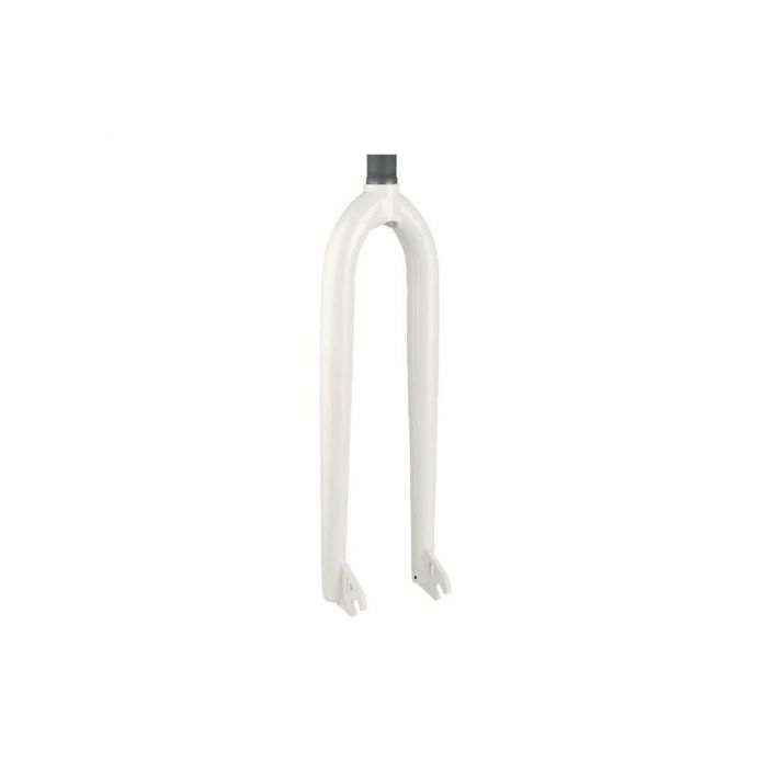All-City Freestyle Fork White 1 1/8&quot; Material: Full 4130 High Quality Chromoly tapered fork blades, custom dropouts with