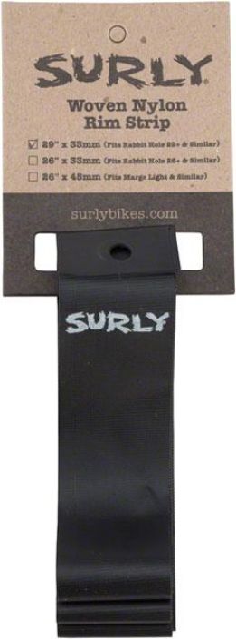 Surly 33mm Nylon Rim Strips Vannenauha 29+ -vanteisiin. Sopii esim. Surly Rabit Hole Material: Nylon Rim Strip Width (mm):