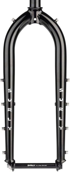 Surly Dinner Fork - 27.5&quot;, 110x15mm Thru-Axle, 1-1/8&quot; Straight Steerer, Steel, Black The Dinner Fork can handle most any
