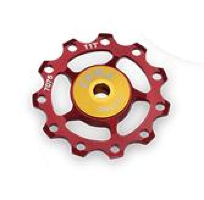 Cema Pulley Wheels Ceramic Alu Red 11-hampainen Sopii Sram / Shimano 10/11-vaihteisiin. Materiaali: Alumiini Keraamiset