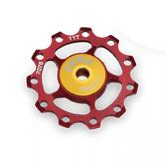 Cema Pulley Wheels Ceramic Alu Red 11-hampainen Sopii Sram / Shimano 10/11-vaihteisiin. Materiaali: Alumiini Keraamiset