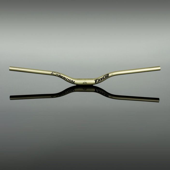 Renthal Fatbar Lite35 Gold 40mmm Uusi logo, legendaarinen kestavyys. Kullan varinen. Width 760mm Backsweep 7° Upsweep 5°