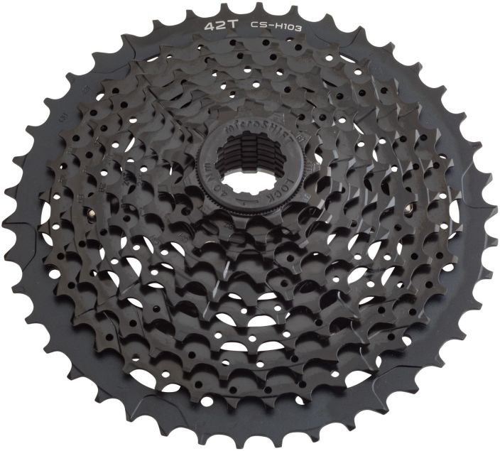 Microshift 11-40T ED Black 10sp 10-vaihteinen pakka. Sram/Shimano 11-40 500gr 11-13-15-18-21-24-28-32-36-40