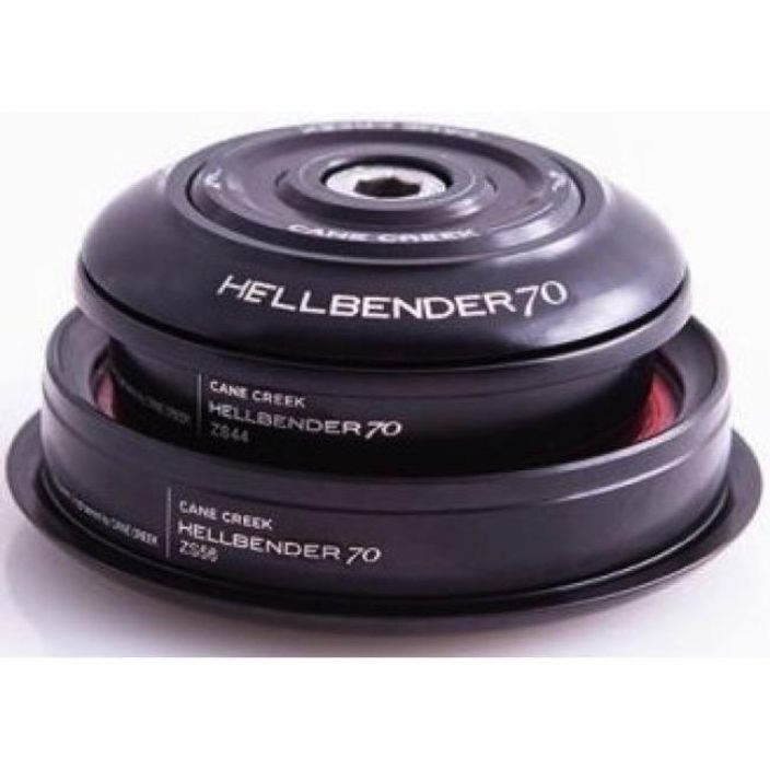 Cane Creek Hellbender 70 ZS44/ZS56/40 Headset Tapered-ohjainlaakeri S.H.I.S.: ZS44/28.6|ZS56/40 Stack: 8mm/4mm Color: black