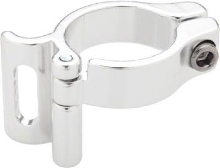 Problem Solvers Braze-on Adaptor Clamp 34.9mm Slotted Silver Etuvaihtajanpanta 34.9mm