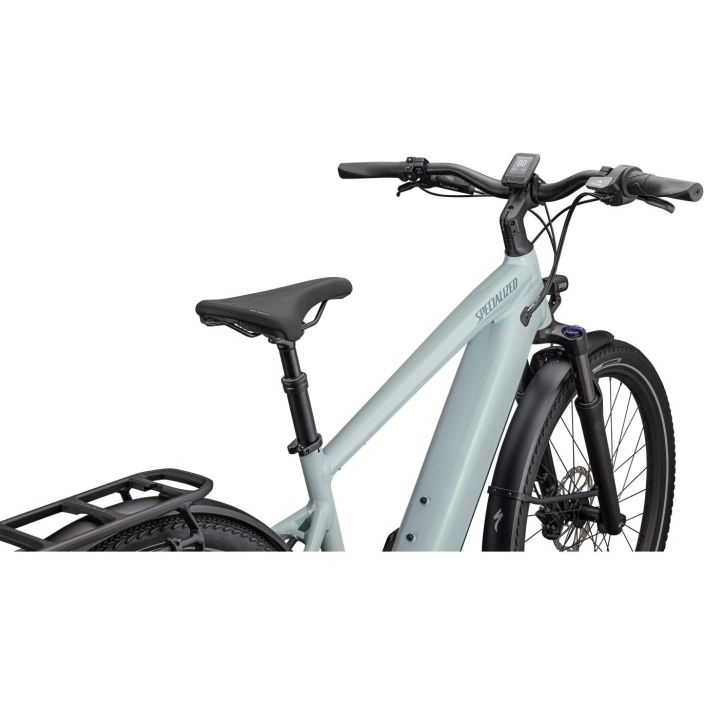 Specialized Vado 4.0 IGH NB Satin Seafoam Taysin varusteltu miesten sahkopyora. Valot edessa ja takana, lokasuojat,