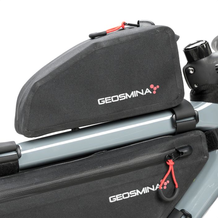 Geosmina Small Top Tube Bag DF • 600D Nylon outer shell with waterproof TPU inner laminate. Seamless, high frequency welded