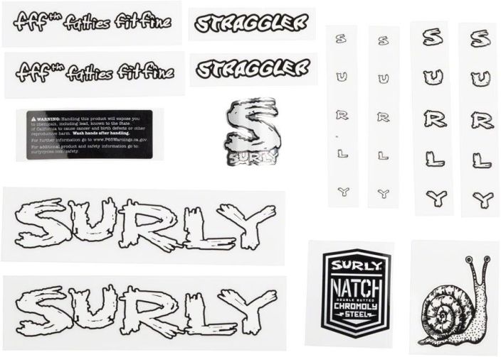 Surly Straggler Decal Set - White New Runkotarrasarja Surly Straggler