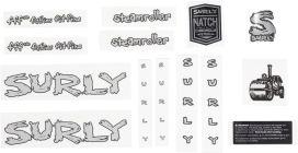 Surly Surly Steamroller Decal Set - Silver New