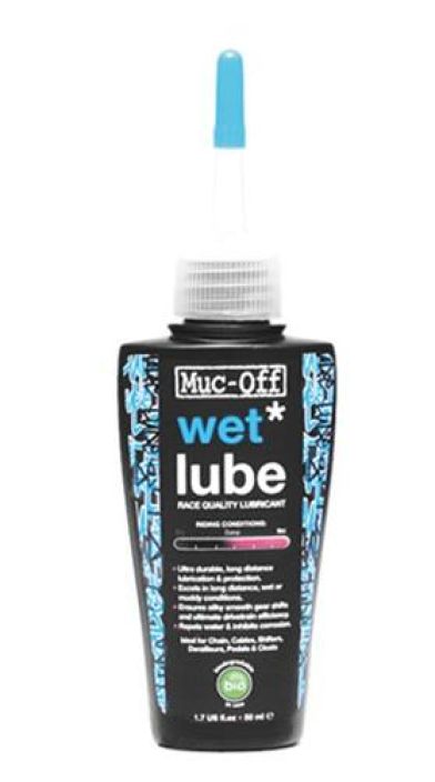 Muc-Off Wet Lube 50ml Ketuoljy suunniteltu maralle ja mutaiselle kelille. 50ml pullo