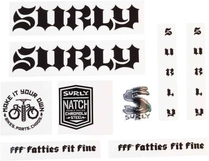 Surly Born to Lose Decal Set - Black Surly tarrasarja.