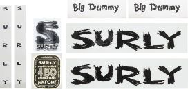 Surly Surly Big Dummy Frame Decal Set with Headbadge Black 