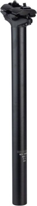 Dimension Two-Bolt Seatpost 27.2 x 350 Matte Black Alumiininen satulatolppa 27.2mm Pituus 350mm Setback 0mm 6061-T6