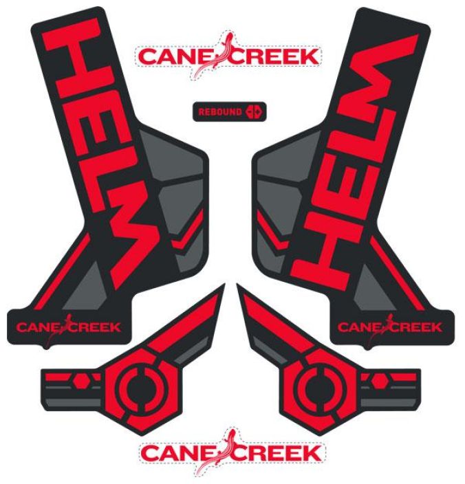 Cane Creek Helm Sticker Kit Tarrasarja Cane Creek Hel -joustohaarukoihin. Eri vareja!