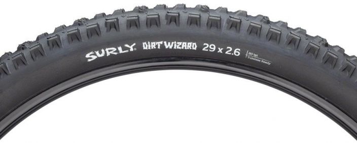 Surly Dirt Wizard Tire 29 x 2.6 Tubless Agressiivinen 29&quot; plussa -rengas 29x2.6 60tpi Taitettava Tubeless Ready