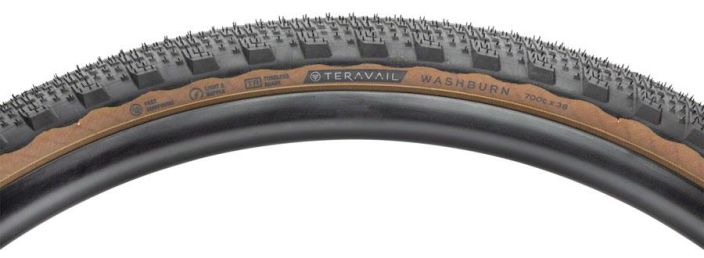 Teravail Washburn 700x38 LS Tan Pienella kuviolla oleva kevyt ja hyvin rullaava gravel-rengas. 700 / 622 / 29&quot; 38mm 60Tpi