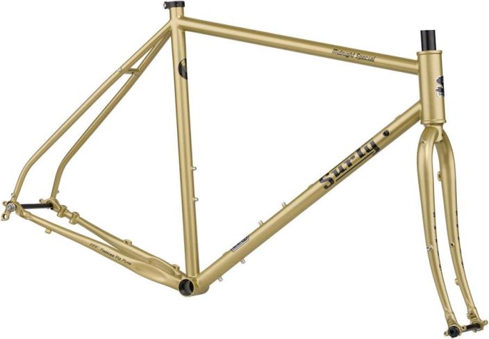 Surly Midnight Special Frameset Fool's Gold Teraksinen jokapaikanrunko. Huono asfaltti tai hiekkatie, jopa metsapolut,