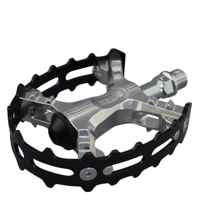 MKS Pedal XC-111 Black Klassisen &quot;Bear Trap&quot; nakoinen BMX / MTB -poljin. Alumiinirunko Terasakseli Koko: 100x90mm Paino: