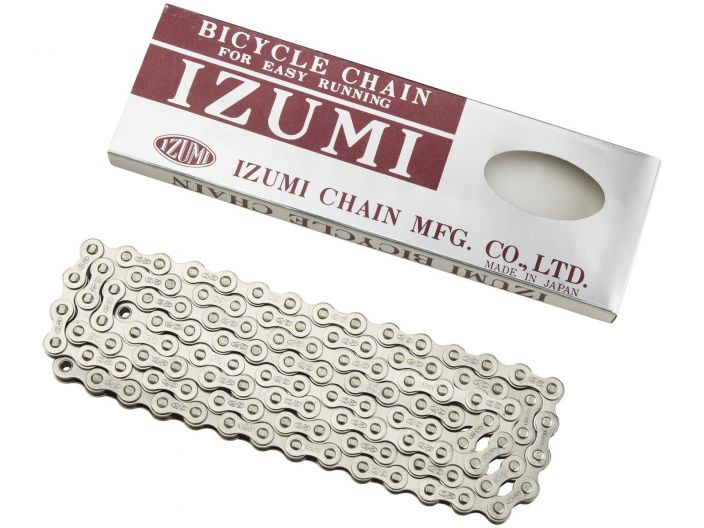 Izumi Track Chain Silver Narrow Made in Japan. Laadukas ja vahva ketju radalle, fixiin tai bmx:aan. 1/2×3/32&quot; 116 lenkkia