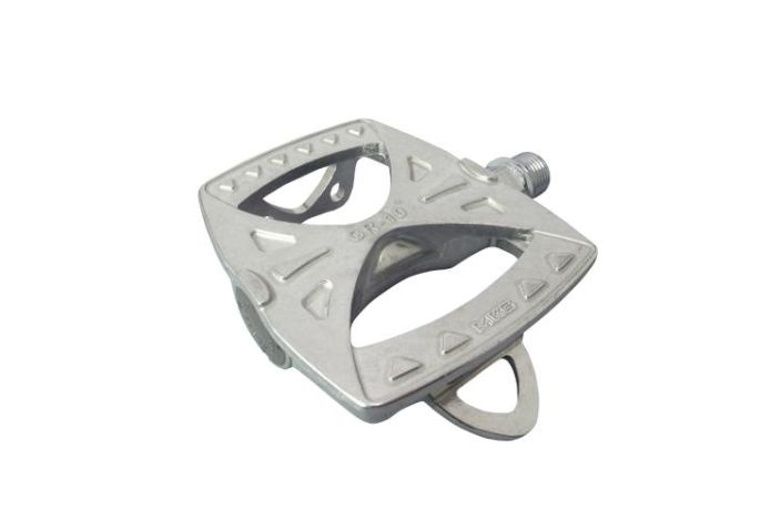 MKS Pedal GR-10 Silver Hyvan tuen antava levea poljin. Alumiinirunko Terasakseli Koko: 76x88mm Paino: 340gr