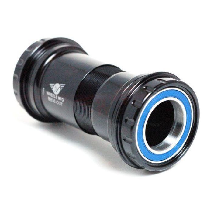 Wheels MFG BB30 Outboard ABEC-3 BB for 24/22mm Cranks (SRAM) - Black BB30-OUT-7. Specifically designed for installing 22mm /