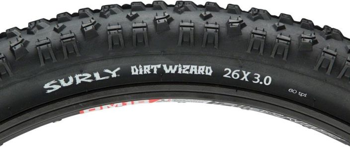 Surly Dirt Wizard 26x3.0 60tpi Agressiivinen 26 plussa rengas 26&quot; x 3.0&quot; 60tpi Taitettava Tubeless Ready