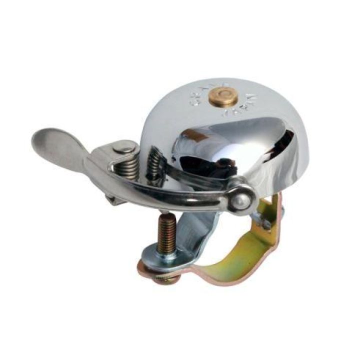 Crane Bell Mini Suzu Steel Band Mount Chrome Polished Silver Alloy Laadukas Japanilainen soittokello hienolla metallisella