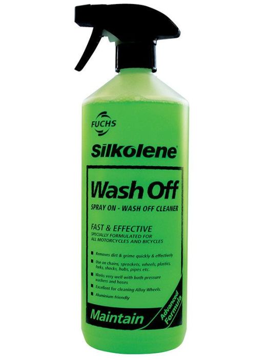 Silkolene Wash Off 1L Todellinen lian irroittaja. Soveltuu hyvin kaikille materiaaleille. Suihkuta kosteaan kohteeseen. Anna