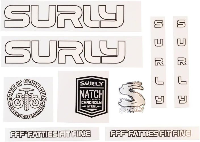 Surly Intergalactic Decal Set - White Surly tarrasarja.