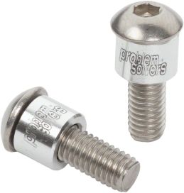 Problem Solvers Problem Solvers SpaceOuts 6mm H2O Bottle Cage Spacer Kit Silver