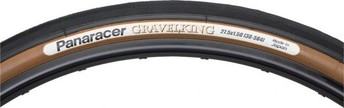 Panaracer Gravelking Slick Brown 650b 38mm Cyclocross-Gravel -rengas ruskealla kyljella. 27.5&quot;/650b 38mm / 1.50&quot; 310gr