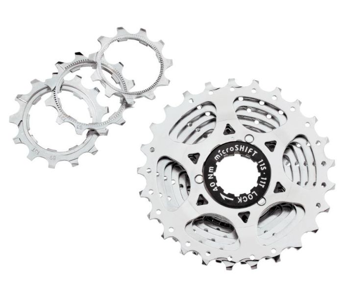 Microshift 11-28T CP 11sp 11-vaihteinen pakka. Sram/Shimano 11-28 311gr 11-12-13-14-15-16-17-19-21-24-28