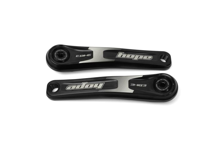 Hope E-Bike Crankset Black Standard Alumiiniset kammet suunniteltuna sahkopyoriin. ISIS-kiinnitys 7150-alumiinia Pituus