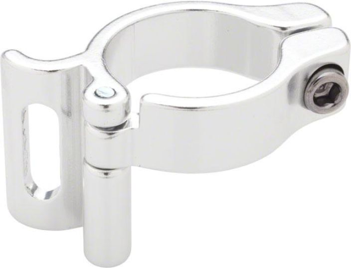 Problem Solvers Braze-on Adaptor Clamp 28.6mm Slotted Silver Etuvaihtajanpanta 28.6mm