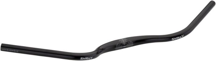 Surly Terminal Handlebar 40mm Rise Black Useita otekohtia tarjoava teraksinen taivutettu maastotanko. Leveys 735mm Paksuus