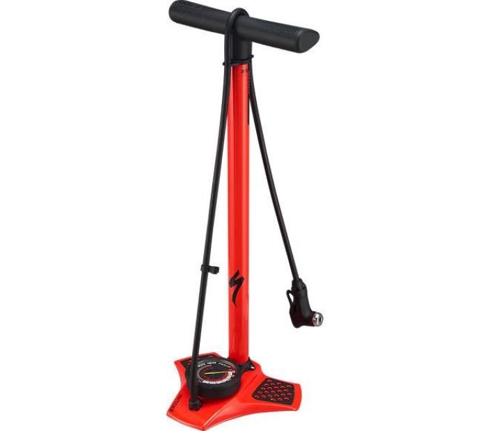 Specialized Air Tool Comp Floor Pump Tukeva metallinen jalkapumppu. Iso mittari Sopii presta ja schrader -venttiileihin.