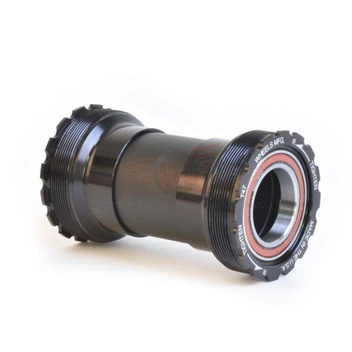 Wheels MFG T47 Angular Contact BB for 24mm (Shimano) Cranks - Black T47-BB-SHIM-AC. Bearings: Enduro Angular Contact Color: