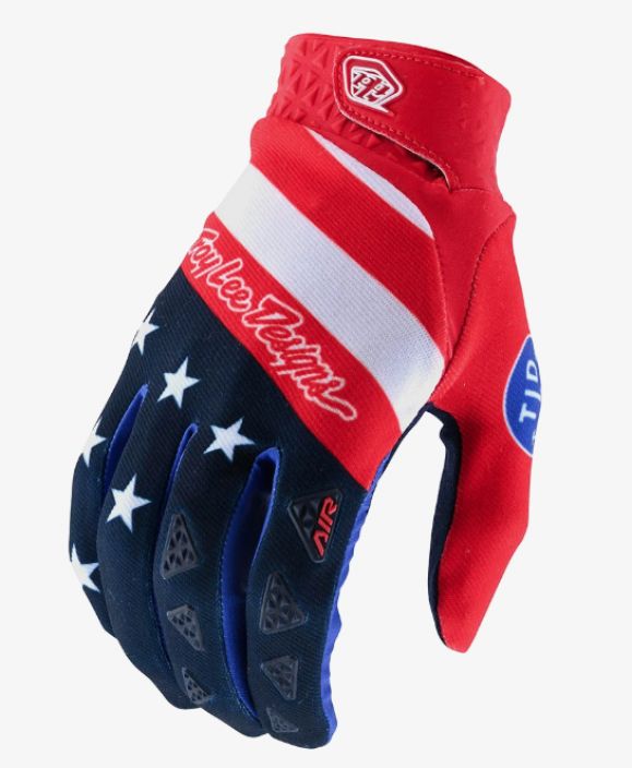 Troy Lee Designs Air Glove Stars Stripes Kevyet ja hengittavat pitkat ajohanskat. Stars &amp; Stripes