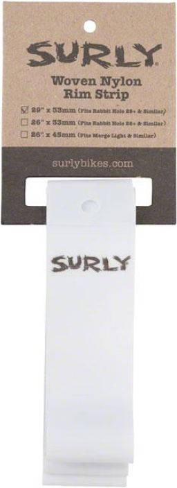 Surly 33mm Nylon Rim Strips Vannenauha 29+ -vanteisiin. Sopii esim. Surly Rabit Hole Material: Nylon Rim Strip Width (mm):