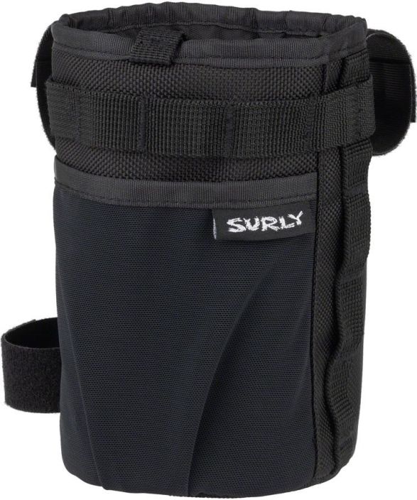 Surly Dugout Feedbag - Black The Surly Dugout Bag is a great cargo solution for securely attaching compact items or bottles