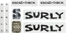 Surly Surly Cross Check Frame Decal Set with Headbadge Black 