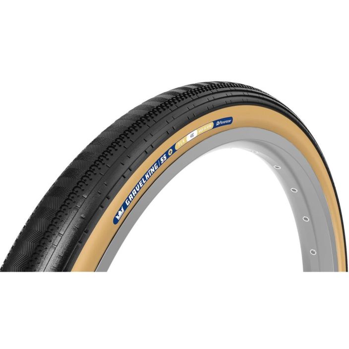 Panaracer Gravelking New SS+ 700x45 Black/Brown Semislick gravel rengas. Keskelta silea, reunoilla pieni nappula. Plus-