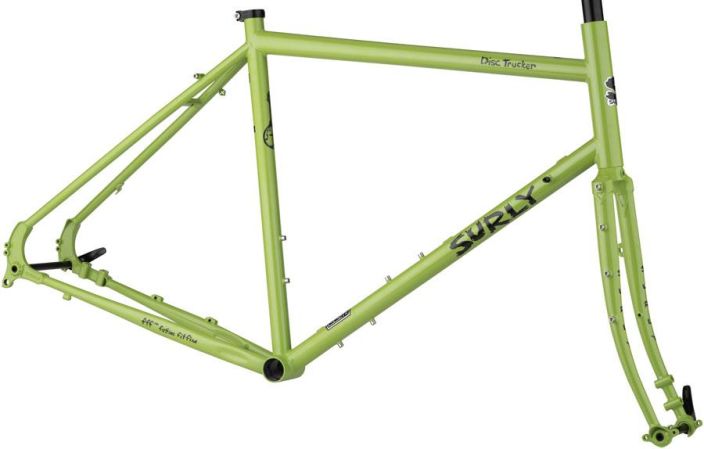 Surly Disc Trucker Frameset 700c Pea Soup Lime Uusittu klassikko! Terasrunkoinen joka paikan hoyla! Kaikki mahdolliset