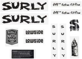 Surly Surly Lowside Frame Decal Set with Headbadge Black