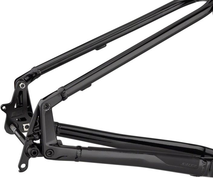 Salsa Timberjack Frame Black Reippaaseen polkuajeluun sopiva Timberjack, uudistuneella geometrialla. Pidemmi, matalampi ja