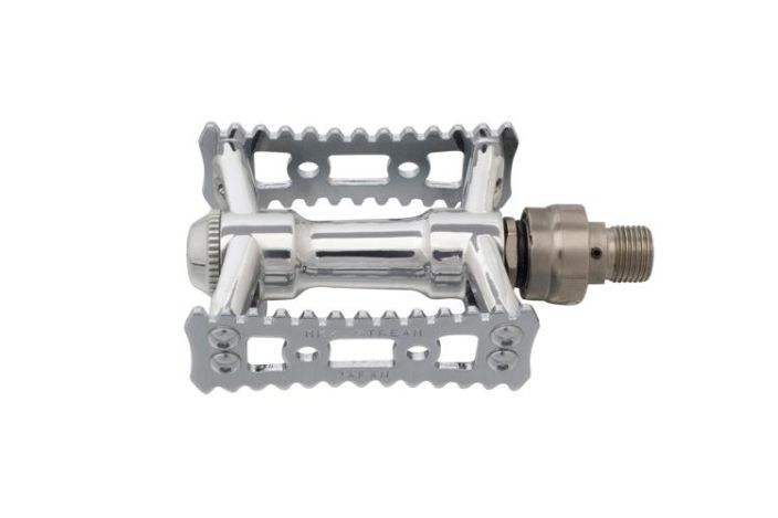 MKS Pedal Sylvan Stream Next Ezy Superior Silver Tukeva kaksipuolinen poljin. Erittain laadukkailla kolmella