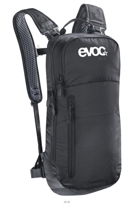 Evoc CC 6L Black Kevyt, monikayttoinen juomareppu. Tilavuus: 6 L Paino: 525 gr Mitat: 22 x 44 x 6 cm Air Pad System -